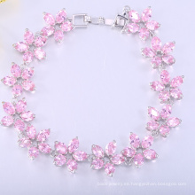 joyas de estilo primavera joyería rosa circonita cúbica niñas joyería